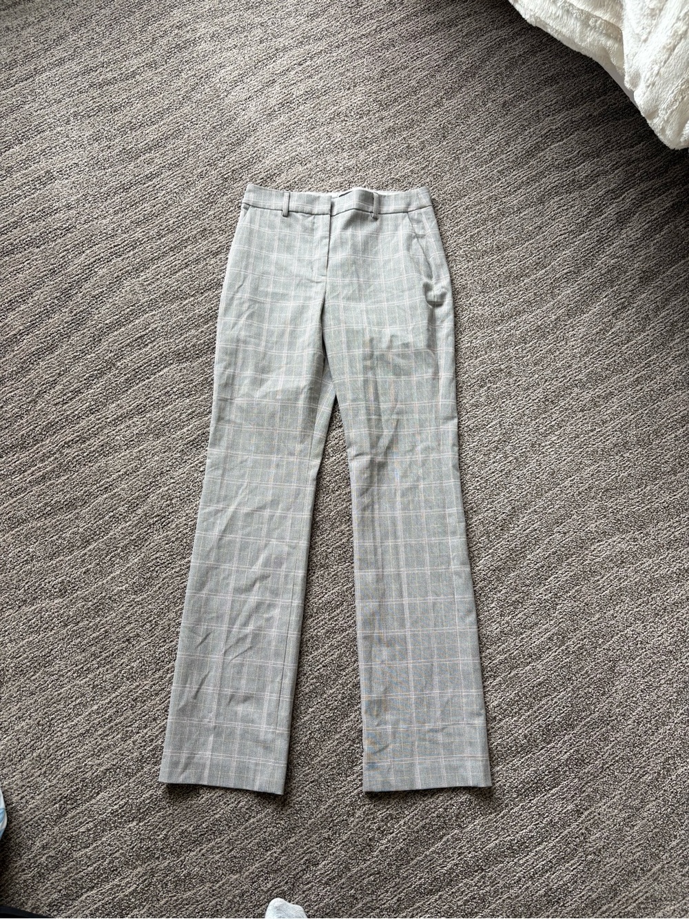 Express Light Gray Plaid Dress Pants
